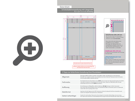 Product Bild schokoladenverpackungen_mit_l__ngsnaht_(9_5_x_2_x_27_5_cm_-_milka_300_g_tafel)_einseitig_bedruckt_4_0-farbig